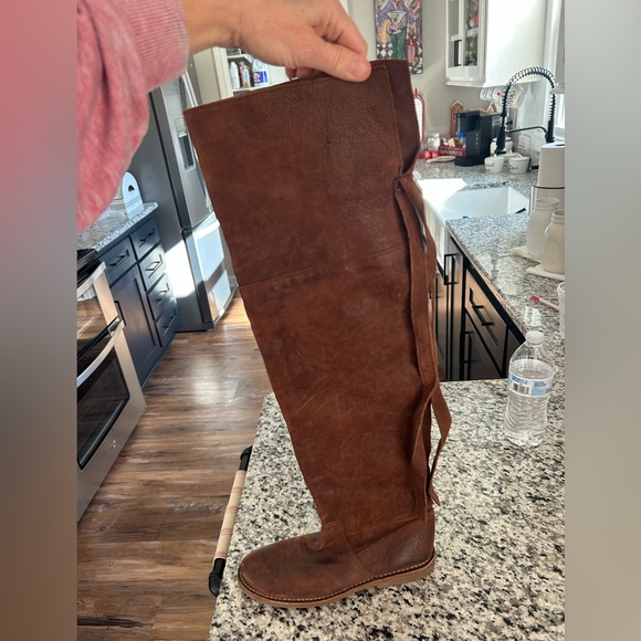 Frye Celia over-the-knee Leather boots in brown size 6.5 - Picture 9 of 16